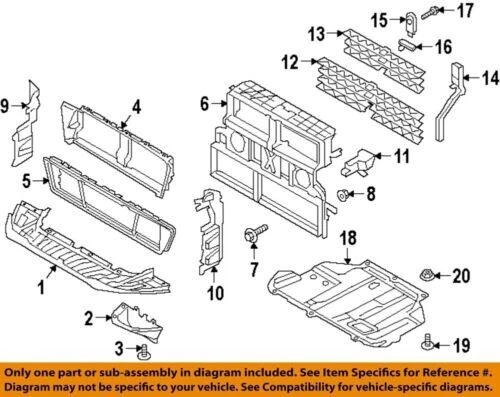 Ford OEM 2019-2020 Transit Connect Radiator Support Inner Shield Left KT1Z9F721B - Image 1 of 1