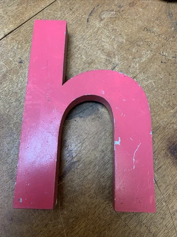 Metal  Letter H Vintage 8 1/2 ” X 5 1/2 “approx  Reclaimed Cover