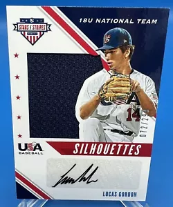 2020 Panini USA S&S Silhouettes #USJLG LUCAS GORDON /299 RC Patch Auto White Sox - Picture 1 of 3