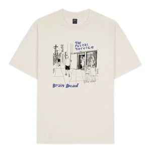 Camiseta Brain Dead X The Postal Service Give Up 20 Aniversario Natural L NUEVA - Imagen 1 de 7