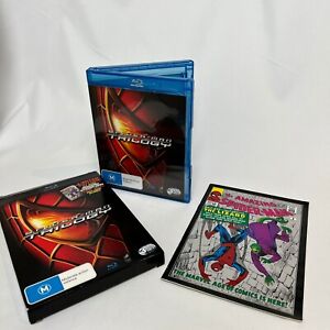 Spider-Man Trilogy Blu-Ray Collector's Edition Set Region Free VGC with Comic
