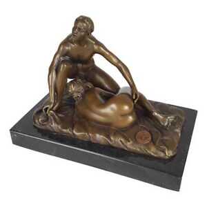 Bronzeskulptur Bronzefigur Mann Frau Liebesspiel