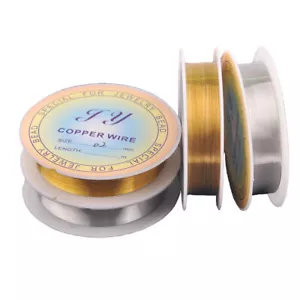 1pcs Silver/Gold Tiny Soft Copper Metal Craft Beading Wire Cord for DIY Jewelry - Picture 1 of 6
