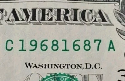 Birthday  Anniversary Note 1968 1968XXXX Fancy Serial Number $1 One Dollar  Bill - Image 1 of 4