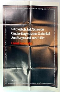 Carnal Knowledge 1971 - Original US One Sheet Movie Poster - 27x41 - Nicholson - Bild 1 von 12