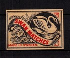 420256/ Zündholzetikett – Swan Matches – Made in Sweden