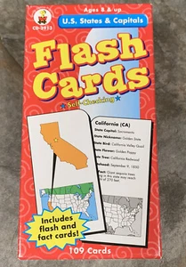 U.S. States & Capitals Flash Cards by Carson Dellosa Homeschool Learning - Picture 1 of 4