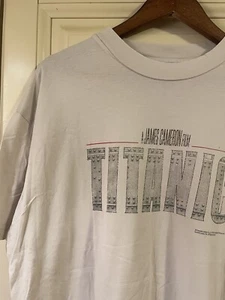 VINTAGE 1998 Titanic T-Shirt Size XL Hanes James Cameron Movie Promo Tee - Picture 1 of 9
