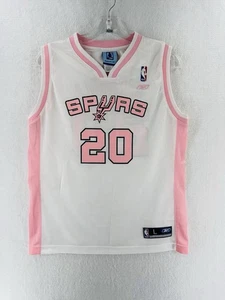Adidas San Antonio Spurs Manu Ginobili Women’s White Pink Basketball Jersey L - Picture 1 of 12