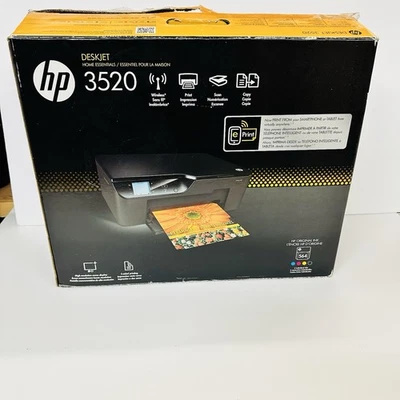HP - Deskjet 3520 Wireless All-In-One Printer Brand New Open Box Complete! - Image 1 of 4