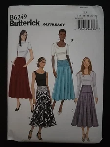 Butterick SEWING Pattern UNCUT Misses 14-22 flared tiered BOHO hippie skirt EASY - Picture 1 of 6