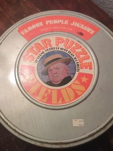 Vintage W.C. Fields Rare Hollywood Famous Prople Jigsaw Star Puzzle In Film Tin - Picture 1 of 2