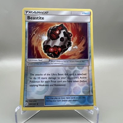 Beastite Trainer #185/236 Reverse Holo Uncommon - Cosmic Eclipse 2019 SM Pokemon - Image 1 of 2