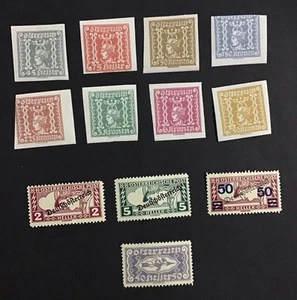 Austria 1919-1921  F-VF MH Sc#P29-P47, Sc#P48-P55,   (W7) - Picture 1 of 4