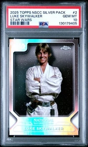 Topps NSCC Silver Pack The National Star Wars Luke Skywalker SW-2 PSA Graded TCG - Picture 1 of 2