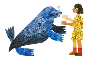 Postcard Eric Carle - SEAL - Illus for "From Head to Toe" 1997 MINT - Picture 1 of 1