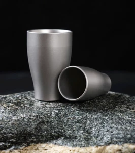 Pure Titanium Water Liquor Glass Drinking Tumbler Cup Mug Good Health Benefits - Picture 1 of 14