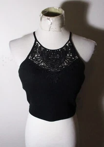 MUDD Black Lace Trim Spaghetti Strap Bralette Top Women's Size M NWT - Picture 1 of 5