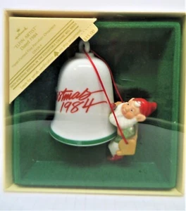 Hallmark Keepsake Ornament Elfin Artist Porcelain Bell Original Box Vintage 1984 - Picture 1 of 5