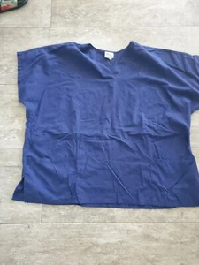 Simply Basic Scrubs Shirt Plus Size 3XL Short Sleeve V-Neck Pockets - Picture 1 of 5