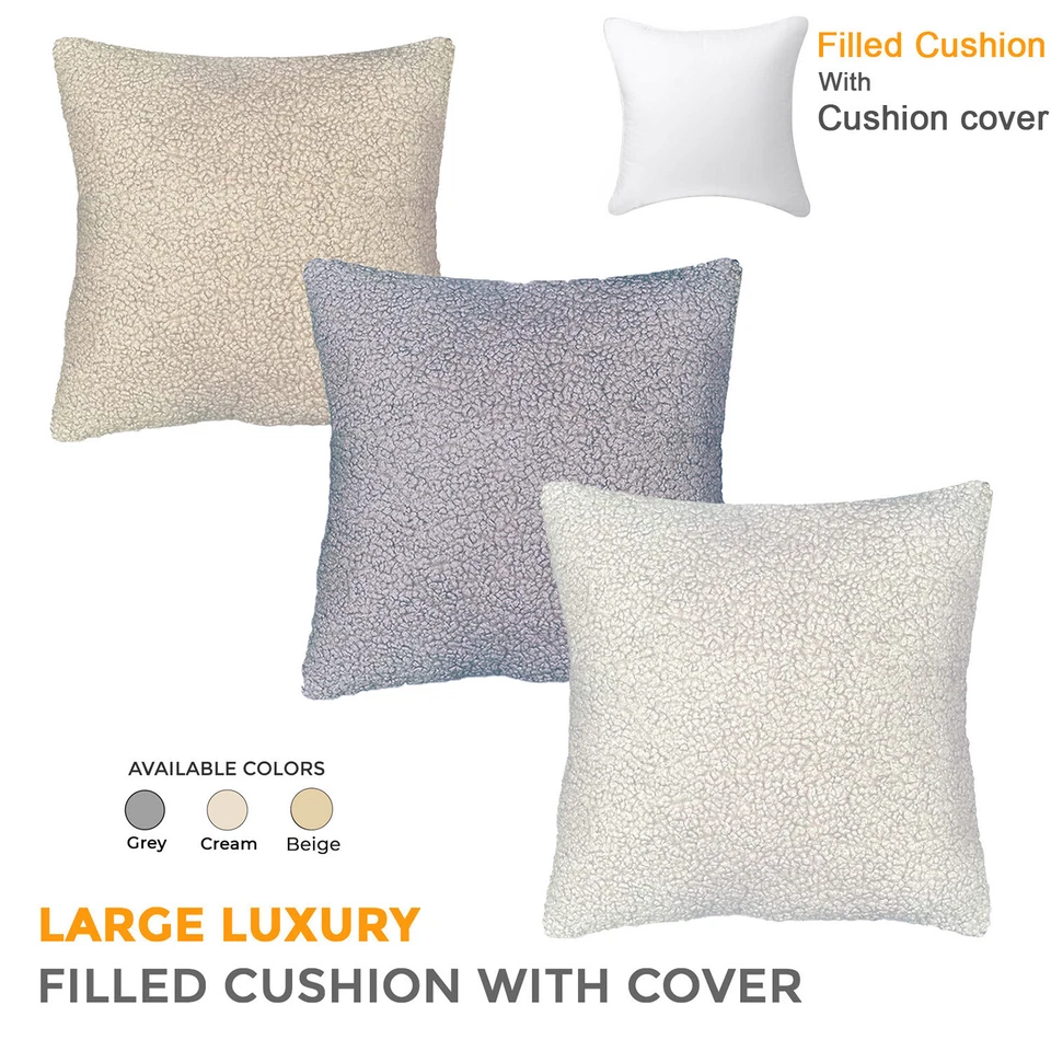 18" Soft Filled Square Cushions with Cover Set Home Decor Sofa Cushion Throw New - Image 1 of 1