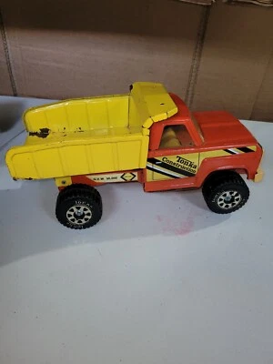 Metal Tonka Dump Truck Orange,Yellow Pressed Steel Vintage  - Image 1 of 4