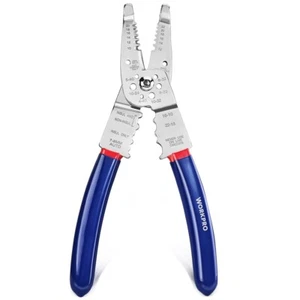 WORKPRO Wire Stripper Cutter Multi-Purpose Electrical Long Nose Pliers 10-22 AWG - Picture 1 of 10