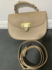 Aspinal of London Portobello Beige Leather Crossbody Bag VGC - Picture 1 of 13