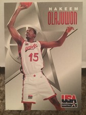 1996 SkyBox USA Texaco Basketball Card #6 Hakeem Olajuwon