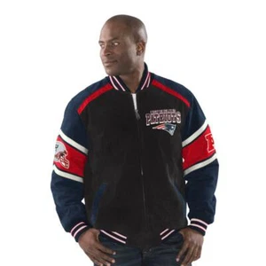 New England Patriots Colorblocked Suede Jacket Glll Officially Licensed NFL XXL - Picture 1 of 2
