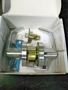 Manijas de puerta de hardware de diseño de 2 3/4" backset - plateadas resistentes US26D - Imagen 1 de 3