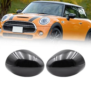 Per Mini Cooper / S F54 F55 F56 F57 F60 nero lucido calotta specchietto retrovisore esterno - Foto 1 di 11