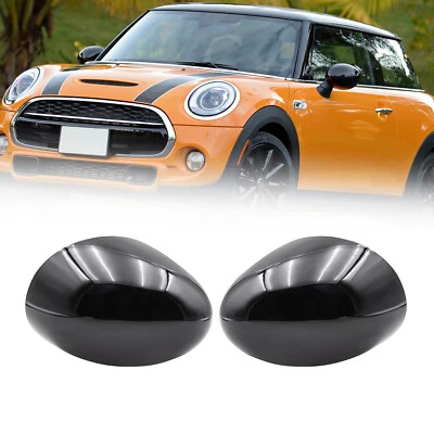 Per Mini Cooper / S F54 F55 F56 F57 F60 nero lucido calotta specchietto retrovisore esterno - Immagine 1 di 4