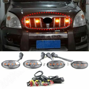 Smoke Black Shell Front Grille LED Light Raptor Style For Toyota Prado FJ/LC120 - Picture 1 of 6