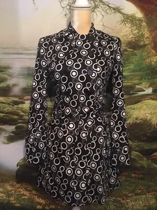 BCX Suze S Black & White Double Breasted Lightweight Coat - Foto 1 di 4
