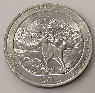 2012-P Silver USA Denali Alaska State Quarter 'P' Mintmark Highly Collectable  - Image 1 of 4