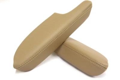 Se adapta a fundas de reposabrazos de panel de puerta de cuero sintético beige para Acura TSX 09-14 Foto 1 de 2