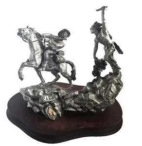 C A PARDELL Johnsons Last Fight Bronze Zinn Skulptur Legenden Edition 164/600 - Bild 1 von 20