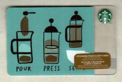 STARBUCKS ( Canada ) Pour Press Serve 2014 Gift Card ( $0 )  - Image 1 of 2