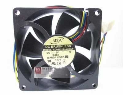 1PC ADDA AD0812XB-A7BGP 8025 12V 0.55A 8CM high airflow chassis cooling fan - Image 1 of 3