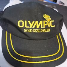 vintage Olympic Paint Gold Seal Dealer Snapback Trucker Hat - advertising Cap