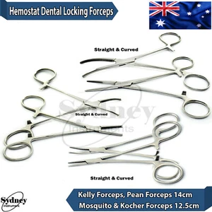 Hemostat Homeostatic Surgical Forceps Tissue Pliers Dental Locking Tweezers - Picture 1 of 12
