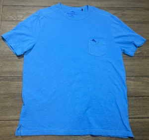Tommy Bahama Shirt Mens Large Pocket Tee Blue 100% Cotton - Picture 1 of 7