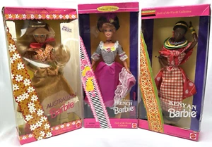Barbie Dolls of the World 3 Stück - Australian Kenyan, French Neu in OVP - Bild 1 von 7