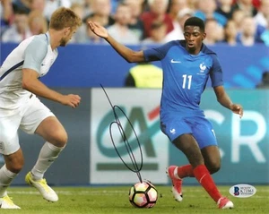 Foto 8x10 firmada por Ousmane Dembele Francia Beckett testigo BAS SIN CERTIFICADO DE AUTENTICIDAD - Imagen 1 de 1