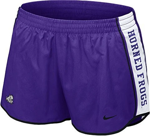 NWT Nike Women's TCU Horned Frogs Pacer Dri-FIT Shorts Purple Large Cover
