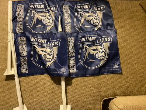 Lot Of 4 Penn State Nittany Lions 11X13 Window Mount 2-Sided Car Flags Cover