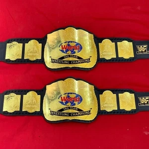 World Tag Team Dual Championship Wrestling Belt ( Pair Of Two Belts) 4mm Brass - Picture 1 of 9