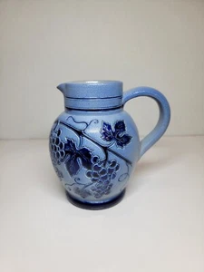 Mini jarra de vino gres esmaltado con sal gres de Alsacia Francia - Imagen 1 de 8