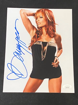 Foto firmada automáticamente por Christy Hemme NWA WWE Diva Lucha Playboy 8x10 certificado de autenticidad JSA Foto 1 de 4